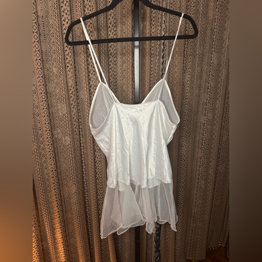 VTG Vandamere Sheer White Chemise - Picture 3 of 8